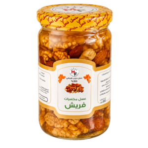 عسل أبيض بالمكسرات فريش